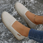 Women's Canvas Espadrilles with Slip-On Design and Flat Sole