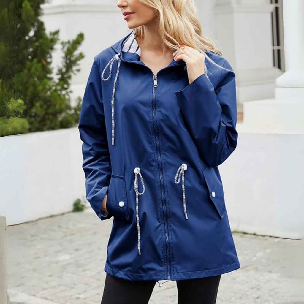 Women’s Waterproof Rain Jacket – Lightweight Outdoor Style - Noa