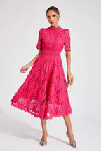 Women's Lace Midi Dress – Wedding Guest Dress