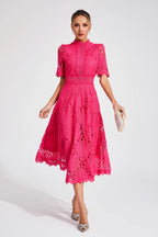 Women's Lace Midi Dress – Wedding Guest Dress