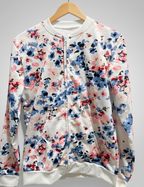 Women's Floral Bomber Jacket – Lightweight Zip-Up Jacket