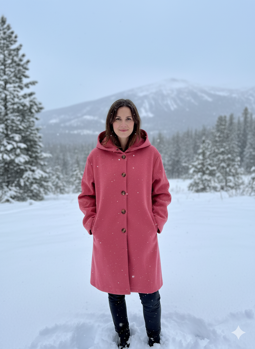 Women's Windproof Hooded Longline Coat – Lightweight Transitional Jacket