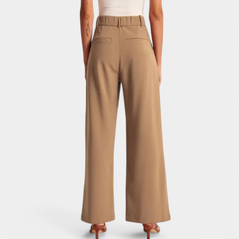 Women's High Waist Wide Leg Trousers – Flowy Everyday Dress Pants