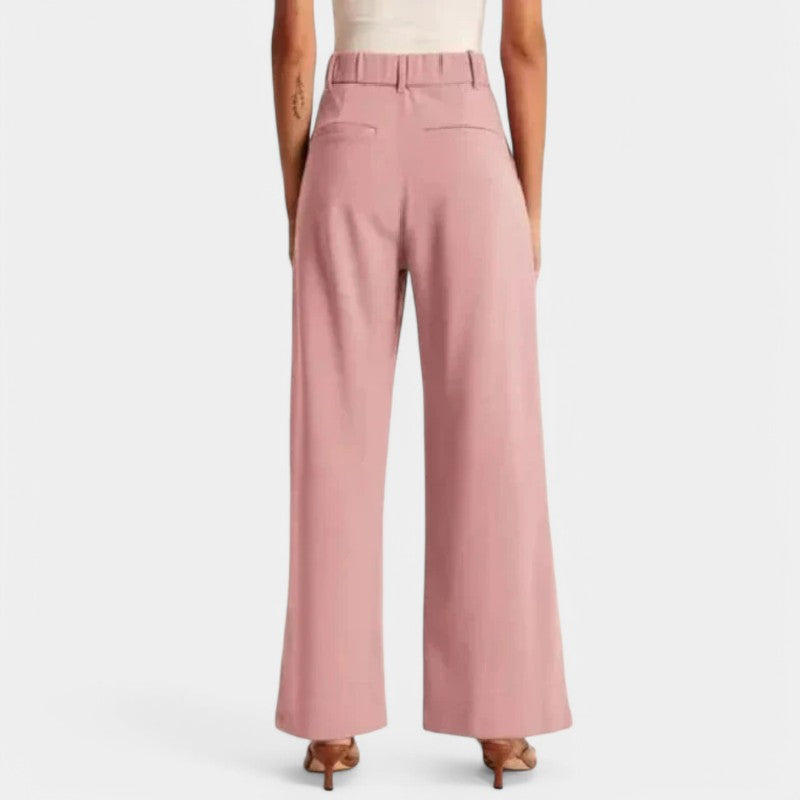 Women's High Waist Wide Leg Trousers – Flowy Everyday Dress Pants
