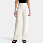 Women's High Waist Wide Leg Trousers – Flowy Everyday Dress Pants