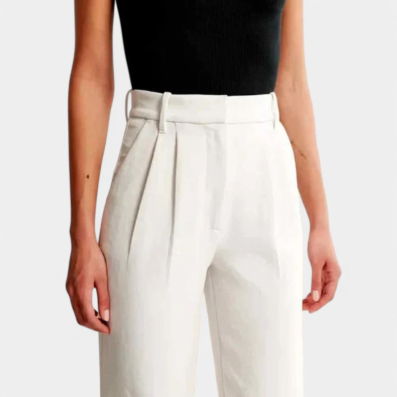 Women's High Waist Wide Leg Trousers – Flowy Everyday Dress Pants
