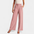 Women's High Waist Wide Leg Trousers – Flowy Everyday Dress Pants