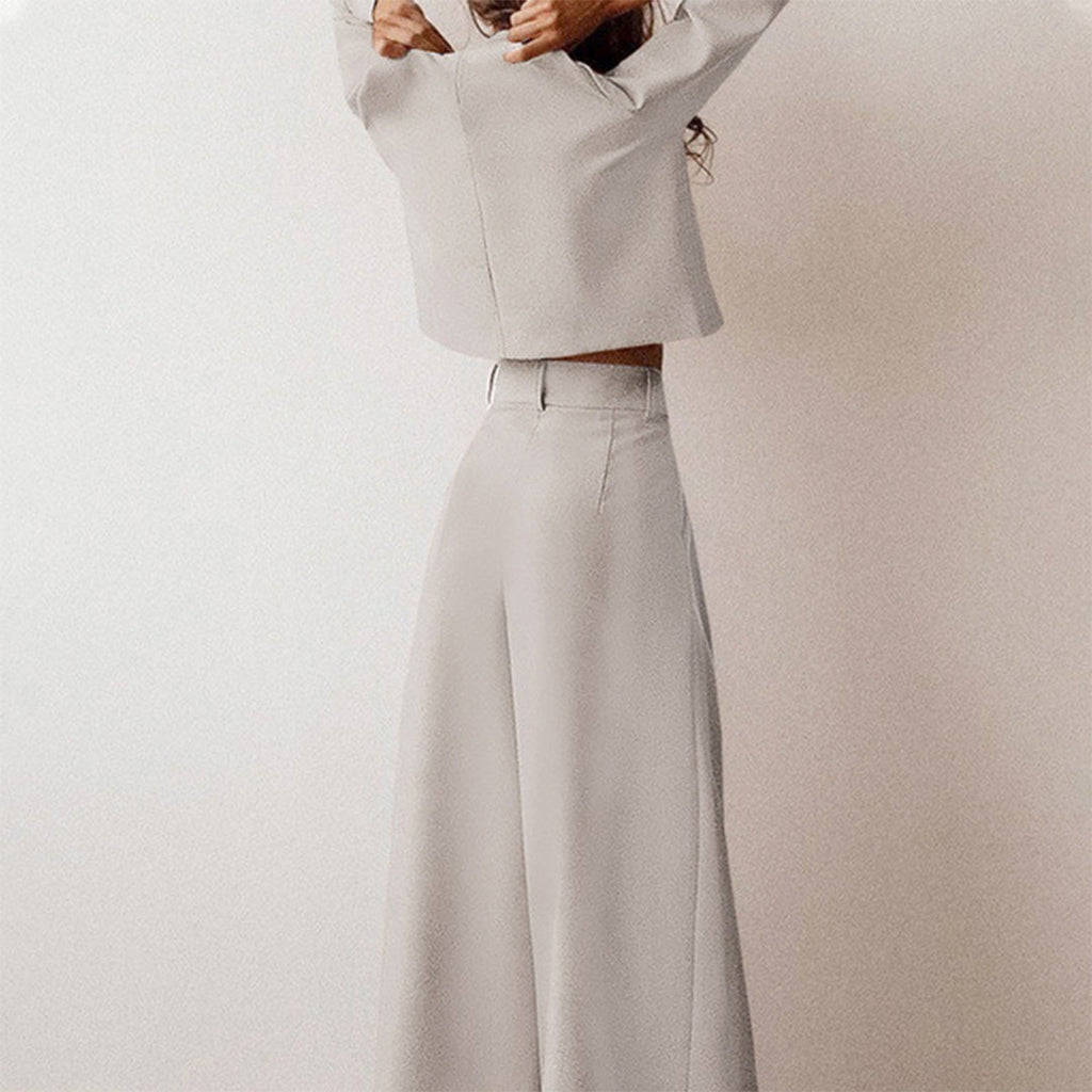 Women's Palazzo Pants Set – Relaxed Two-Piece Occasion Set