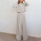 Women's Palazzo Pants Set – Relaxed Two-Piece Occasion Set