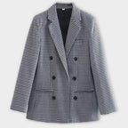 Women’s Checked Blazer – Classic Tailored Plaid Office Jacket – Chloe