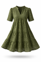 Women's Embroidered Midi Dress – Broderie Dress