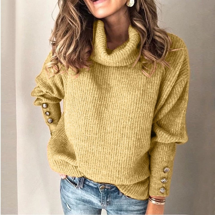 Women's Fine Knit Turtleneck – Lightweight Long Sleeve Pullover