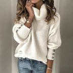 Women's Fine Knit Turtleneck – Lightweight Long Sleeve Pullover