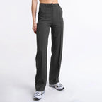Women's High Waist Straight Leg Trousers – Tailored Office Dress Pants
