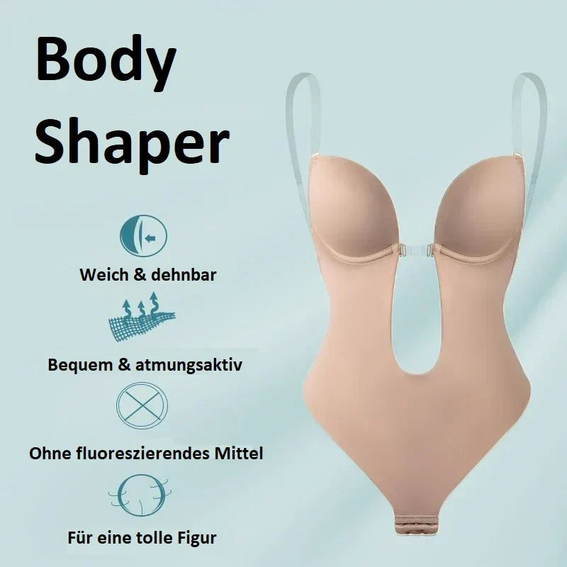 Women's Seamless Low Back Bodysuit – Supportive Shaping Bodysuit