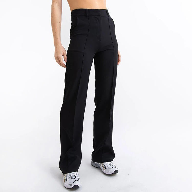 Women's High Waist Straight Leg Pants – Classic Tailored Trousers