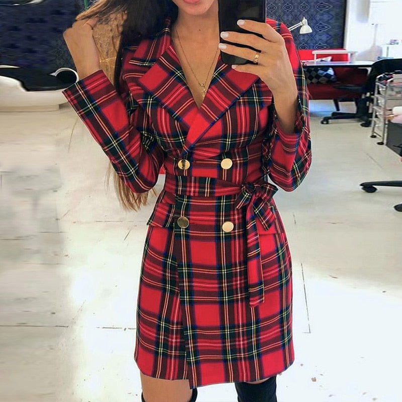 Women's Tailored Blazer Dress – Structured Formal Party Dress