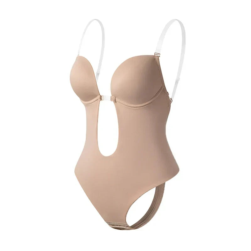 Women's Seamless Low Back Bodysuit – Supportive Shaping Bodysuit