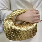 Women's Metallic Braided Handbag – Evening Occasion Bag – Blair