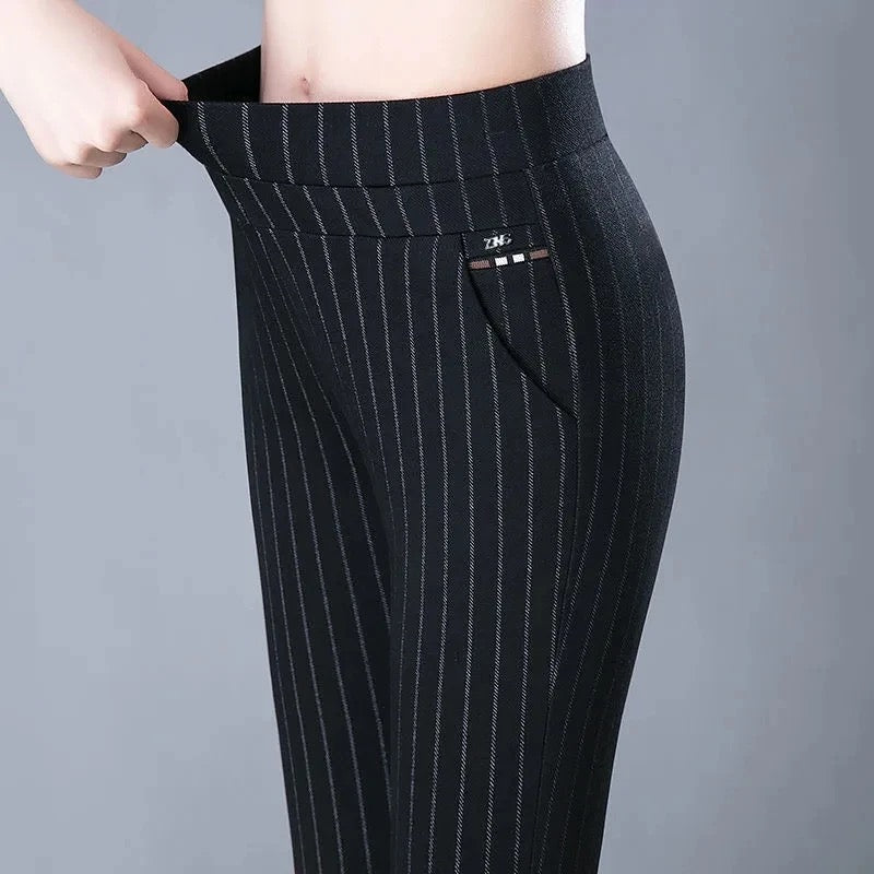 Women's Slim Fit Dress Trousers – Stretch Tailored Day-to-Evening Pants