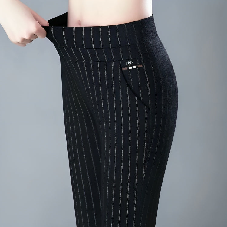 Women's Tailored Stretch Pants – High Waist Straight Leg Everyday Trousers
