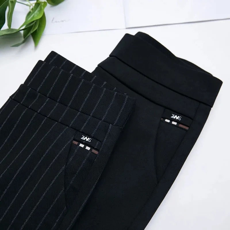 Women's Slim Fit Dress Trousers – Stretch Tailored Day-to-Evening Pants