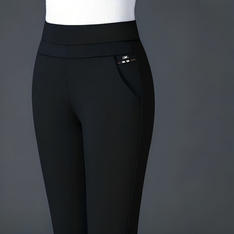 Women's Tailored Stretch Pants – High Waist Straight Leg Everyday Trousers
