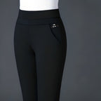 Women's Tailored Stretch Pants – High Waist Straight Leg Everyday Trousers