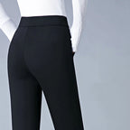 Women's Slim Fit Dress Trousers – Stretch Tailored Day-to-Evening Pants