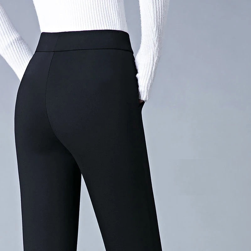 Women's Slim Fit Dress Trousers – Stretch Tailored Day-to-Evening Pants