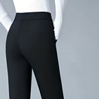 Women's Tailored Stretch Pants – High Waist Straight Leg Everyday Trousers