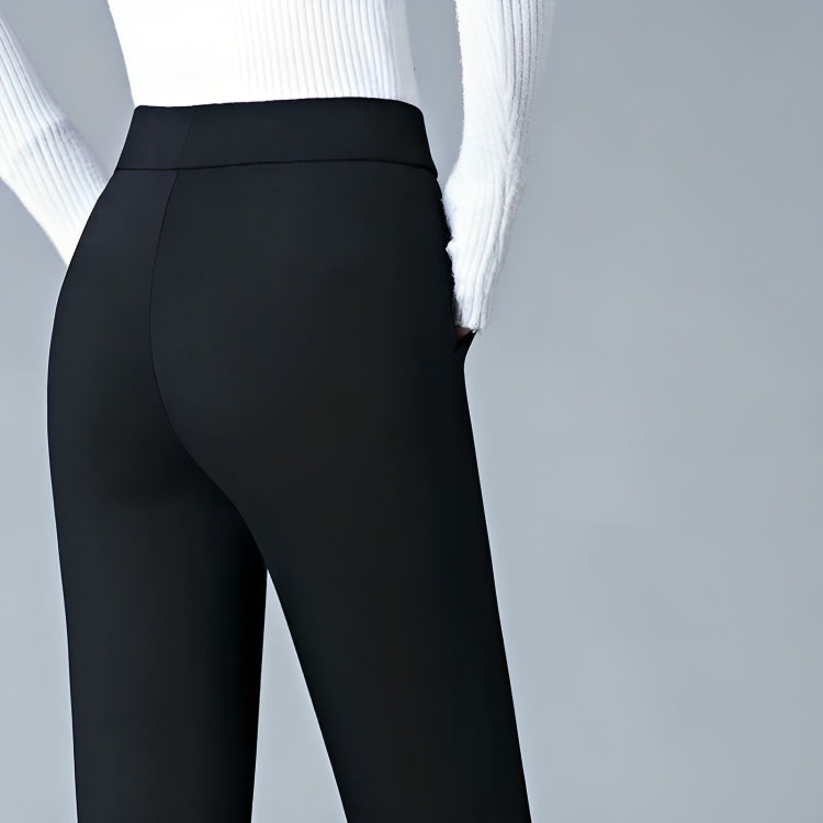 Women's Tailored Stretch Pants – High Waist Straight Leg Everyday Trousers