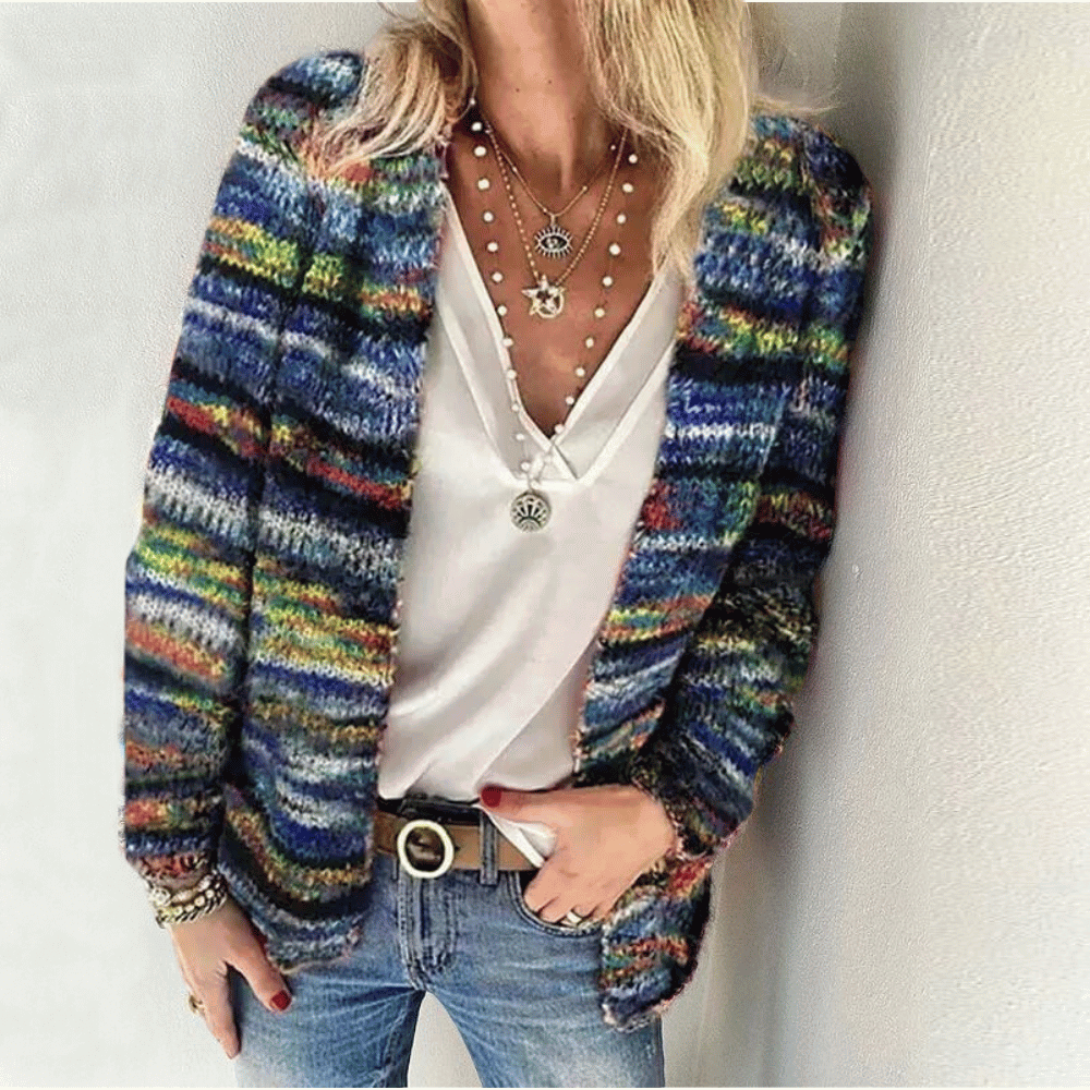 Women's Fluffy Longline Cardigan – Oversized Open Front Cozy Cardigan