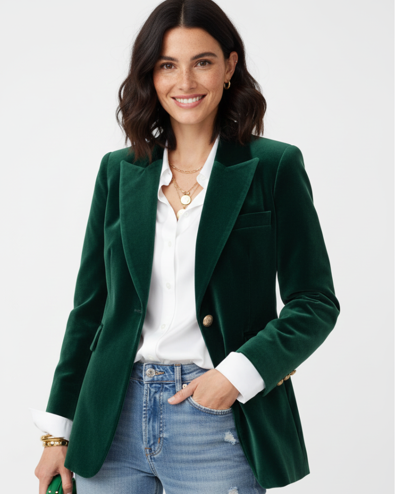 Women's Velvet Blazer – Party Occasion Blazer – Haydee