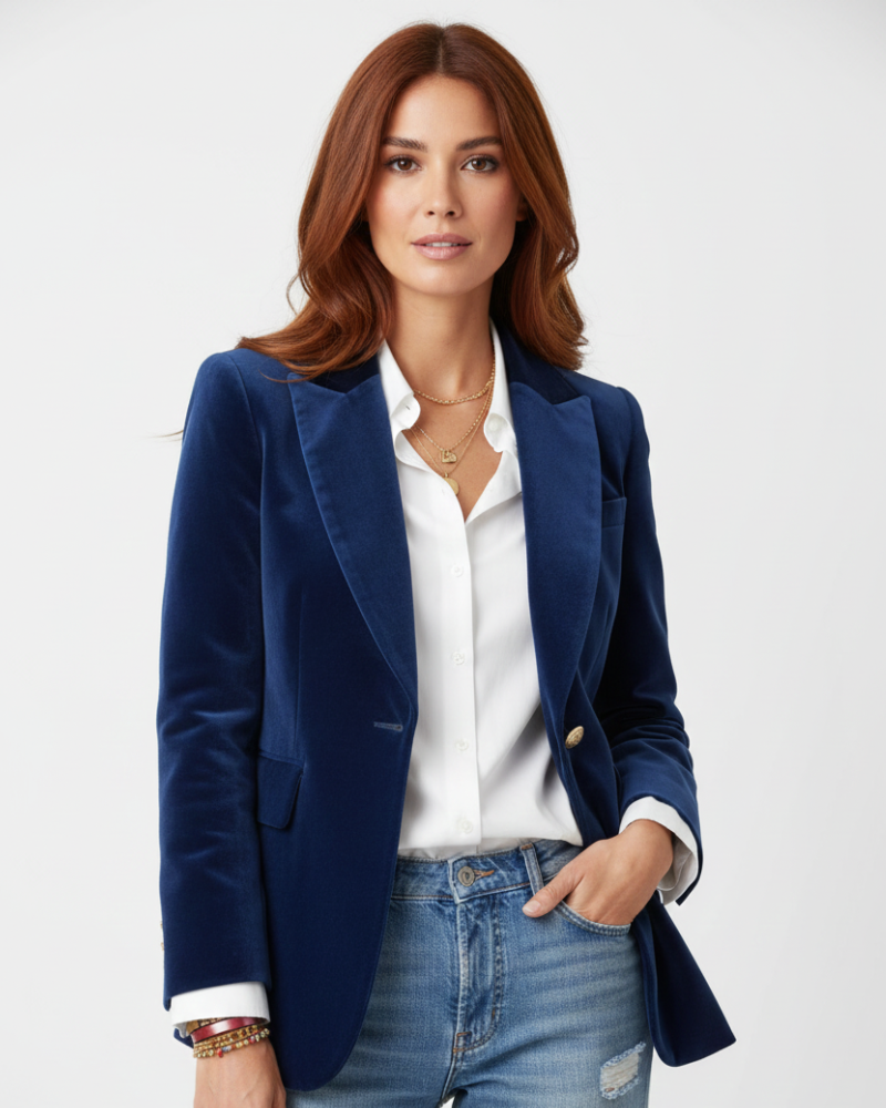 Women's Velvet Blazer – Party Occasion Blazer – Haydee
