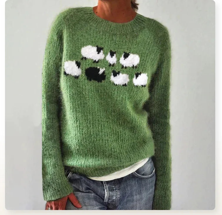 Women's Nordic Fair Isle Sweater – Norwegian Pattern Crew Neck Pullover