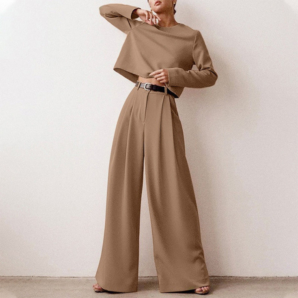 Women's Palazzo Pants Set – Relaxed Two-Piece Occasion Set