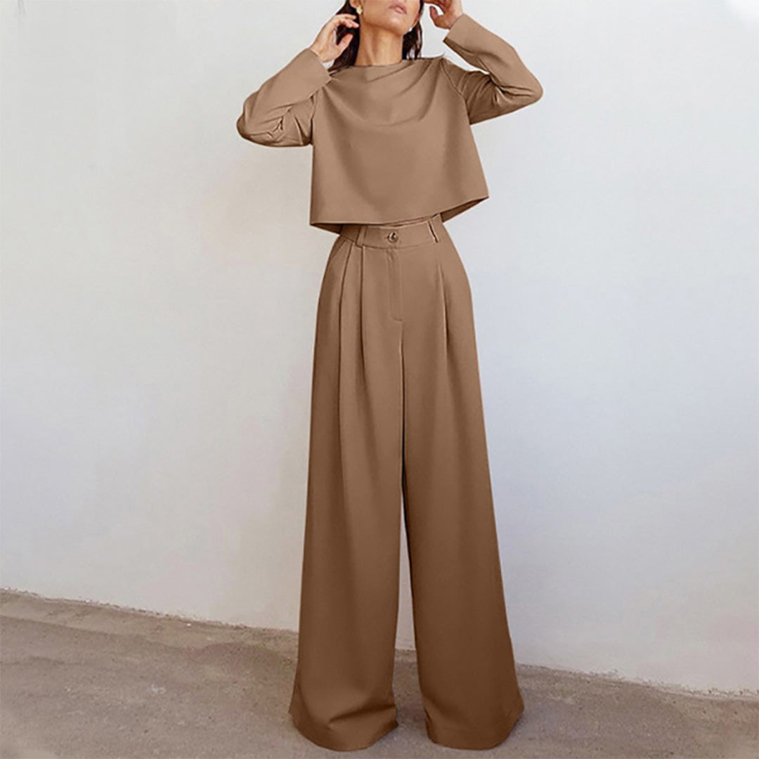 Women's Palazzo Pants Set – Relaxed Two-Piece Occasion Set
