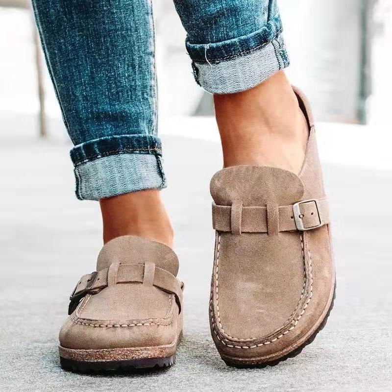 Women's Slip-On Loafers with Cushioned Insole and Rounded Toe