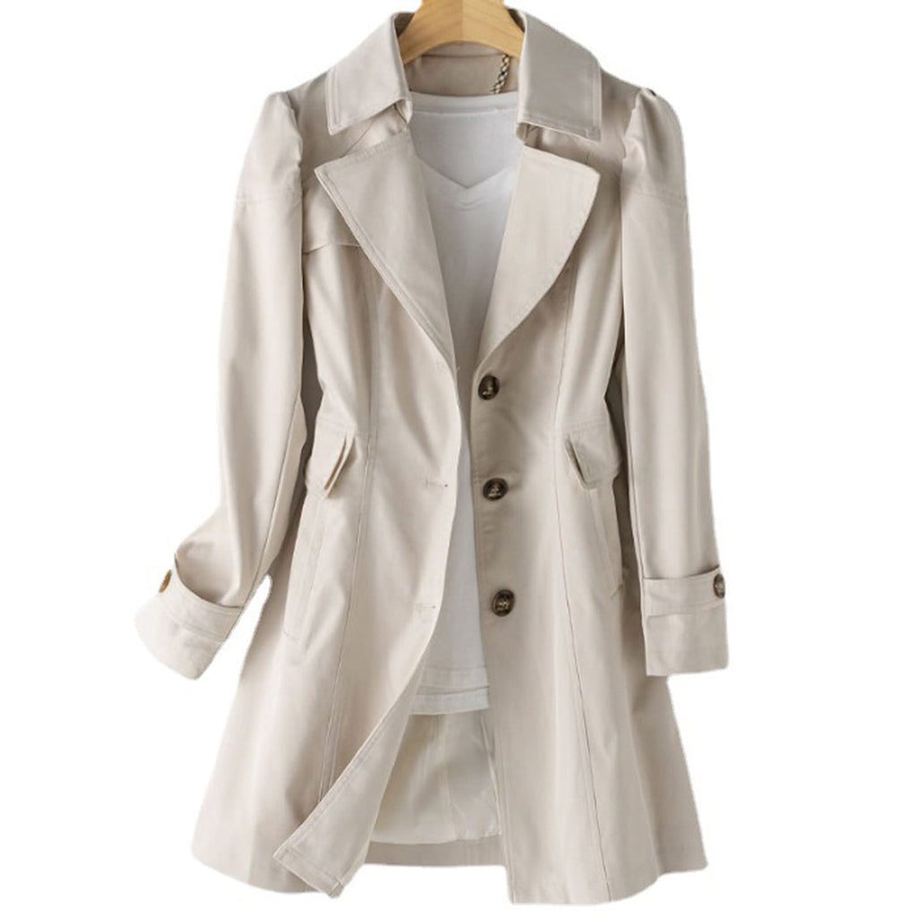 Women's Longline Trench Coat – Tailored Classic Lapel Coat