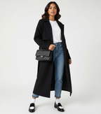 Women's Double-Breasted Overcoat – Longline Lapel Dress Coat