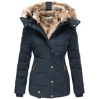 Women's Fleece Lined Winter Coat – Mid Length Weather Resistant Jacket