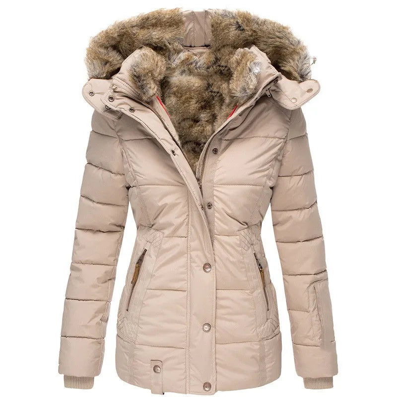 Women's Fleece Lined Winter Coat – Mid Length Weather Resistant Jacket