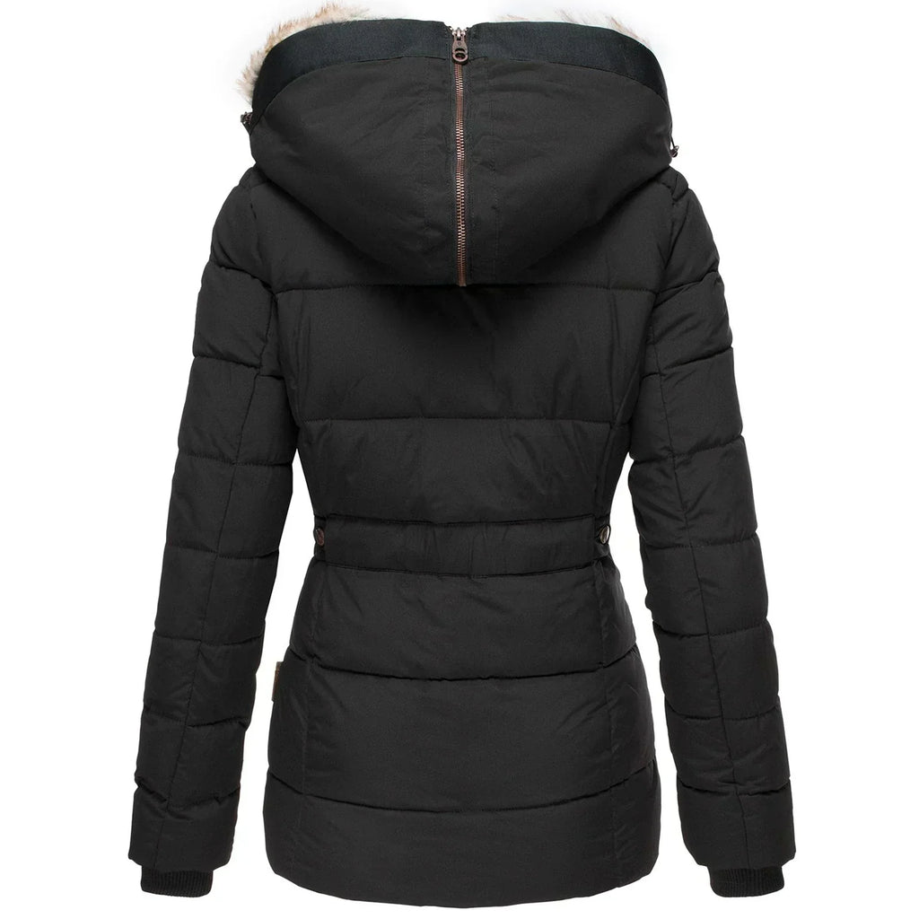 Women's Fur Hood Parka – Water Resistant Fleece Lined Winter Jacket