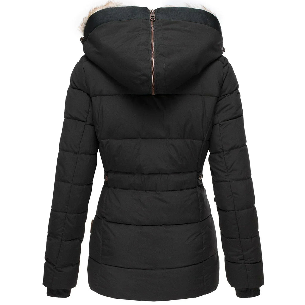 Women's Fleece Lined Winter Coat – Mid Length Weather Resistant Jacket