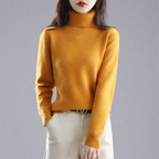 Women's Classic Turtleneck Sweater – Soft High Neck Winter Pullover