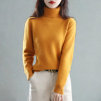 Women's Classic Turtleneck Sweater – Soft High Neck Winter Pullover