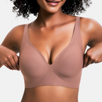 Women's Seamless V-Neck Bra – Wireless Everyday Support Bra
