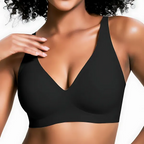 Women's Seamless V-Neck Bra – Wireless Everyday Support Bra