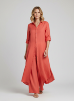 Women's Button-Up Blouse Set – Wide Leg Pants Set